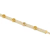 Anti-Tarnish Gold-Tone Triple Chain Clover Bracelet | ₹297